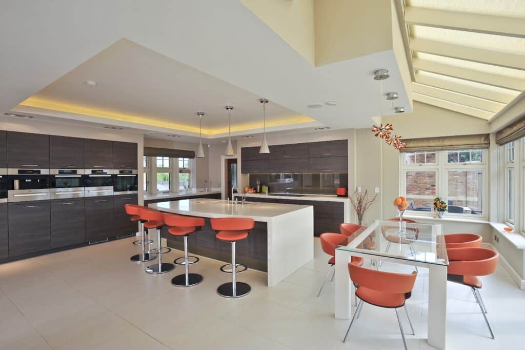 Mr & Mrs Beech - 2011 -quartz grey oak kitchen with Corian worktops