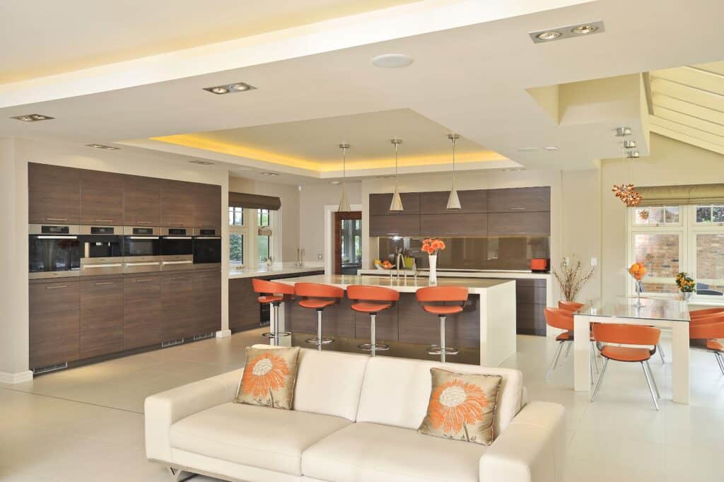 Mr & Mrs Beech - 2011 -quartz grey oak kitchen with Corian worktops