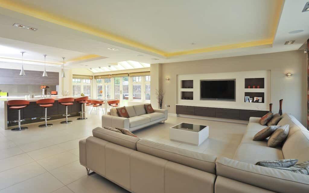 Mr & Mrs Beech - 2011 -quartz grey oak kitchen with Corian worktops