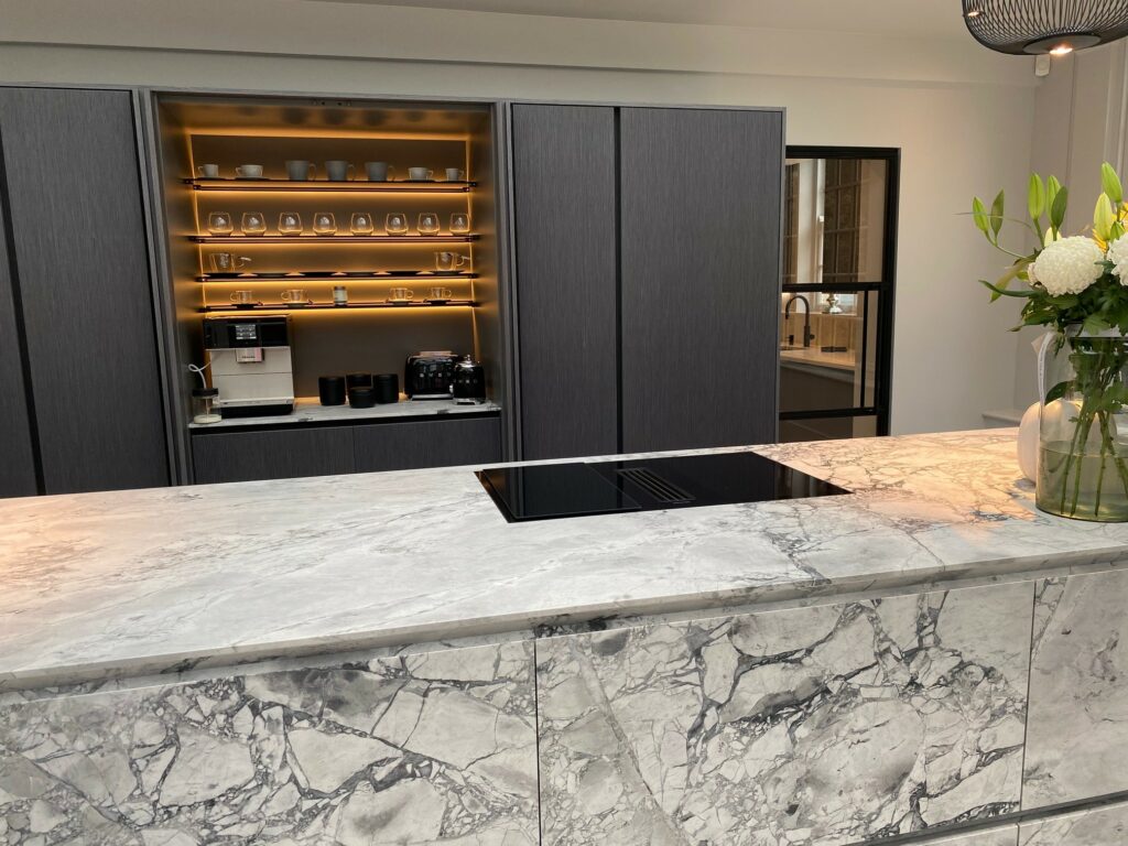 Stone kitchen island