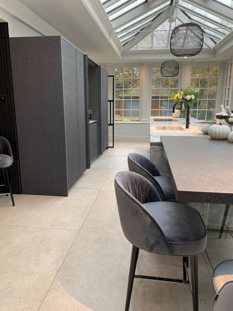 Stone kitchen island