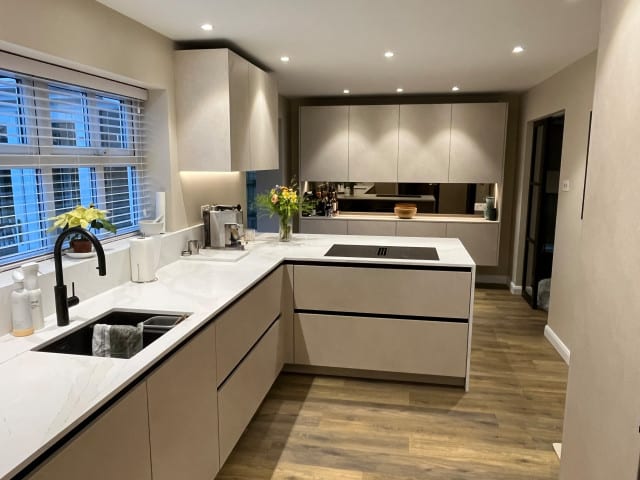 We are delighted with the our new kitchen and utility room - a wonderful design from Vicki that met all our wishes, and more. The close attention to every detail makes our new space so practical and easy to live in as well as being (we think) beautiful to look at. It’s something to enjoy every day. Thanks to Martin, Krysztof, Barry and all in their teams for their quality building, decorating and fitting work - and for making the renovation process as smooth and painless as possible. We can’t recommend Diane Berry Kitchens highly enough.